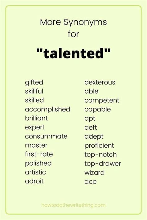 synonyms for talented|More.